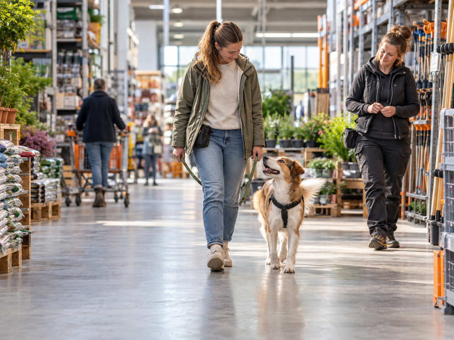 Hund im Baumarkt